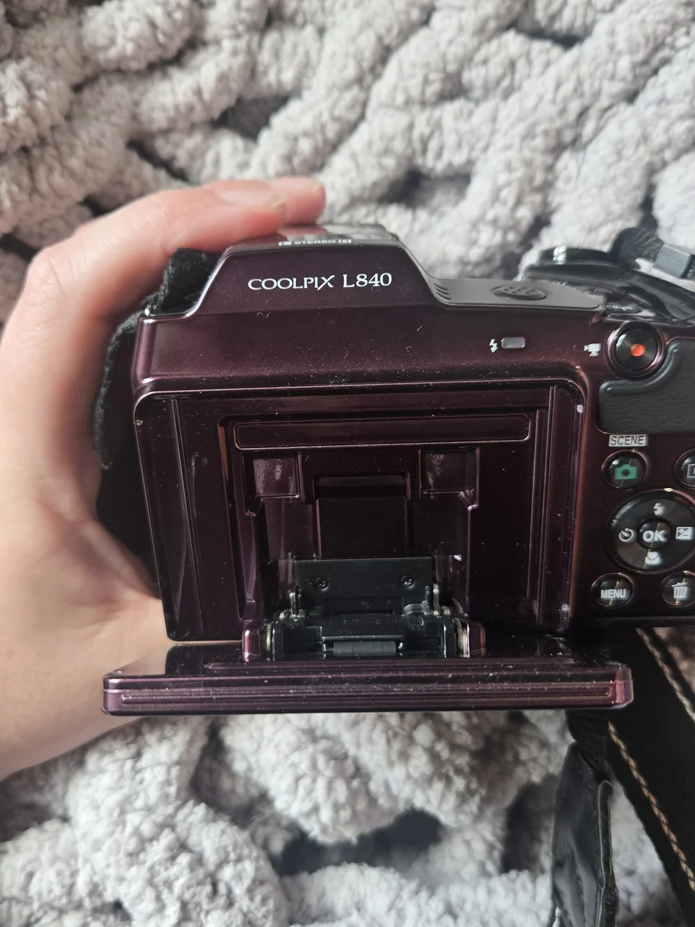 Nikon Purple Bridge Camera with Built-In Lens